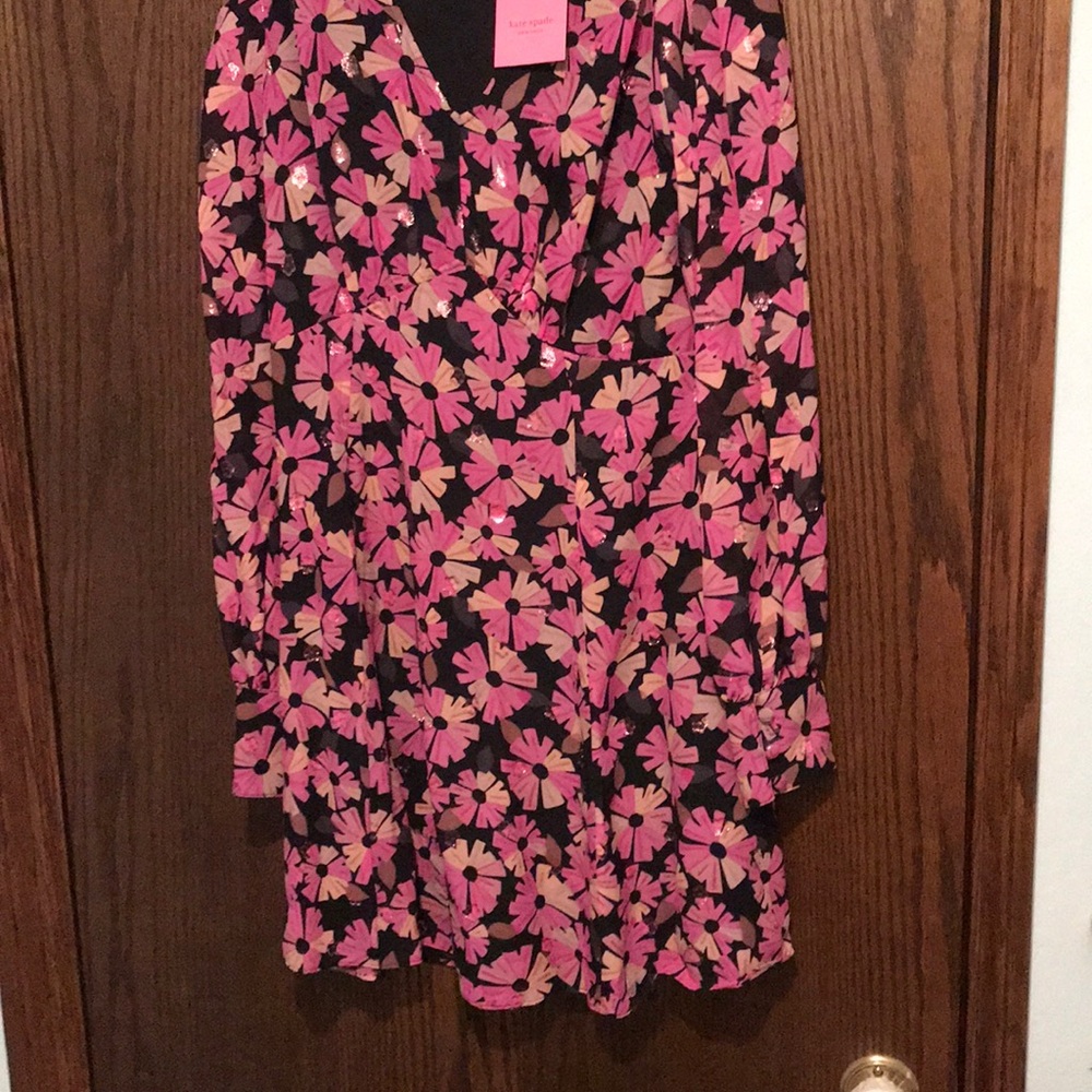 Kate Spade Wallflower Silk-Metallic Dress